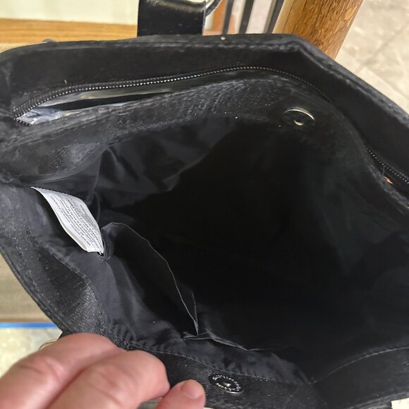 KOKO Black Hobo Bag Large Double Handle Purse Silver Lining Classic Normcore - Picture 6 of 9